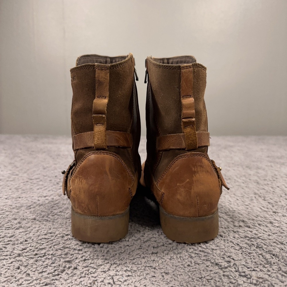 Teva Boots Womens 7.5 Brown Nubuck Leather Waterproof Buckle Bootie Outdoor - Picture 6 of 10
